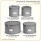 Sorbus China Storage Containers, 4 Stackable Quilted Dish Storage Container, Plate Organizer with Felt Plate Protector